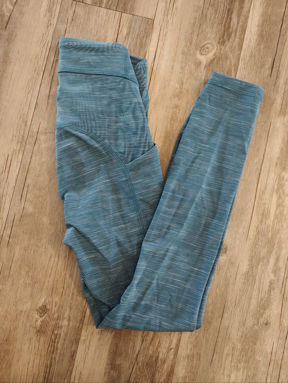 Lululemon Power Thru High-Rise Tight Legging Heathered Capture Blue SZ 0 NWOT